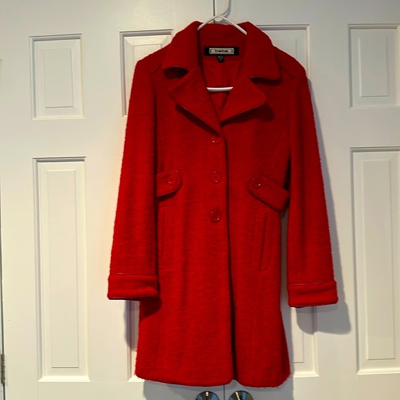 bebe Jackets & Blazers - Bebe Red Boucle Coat